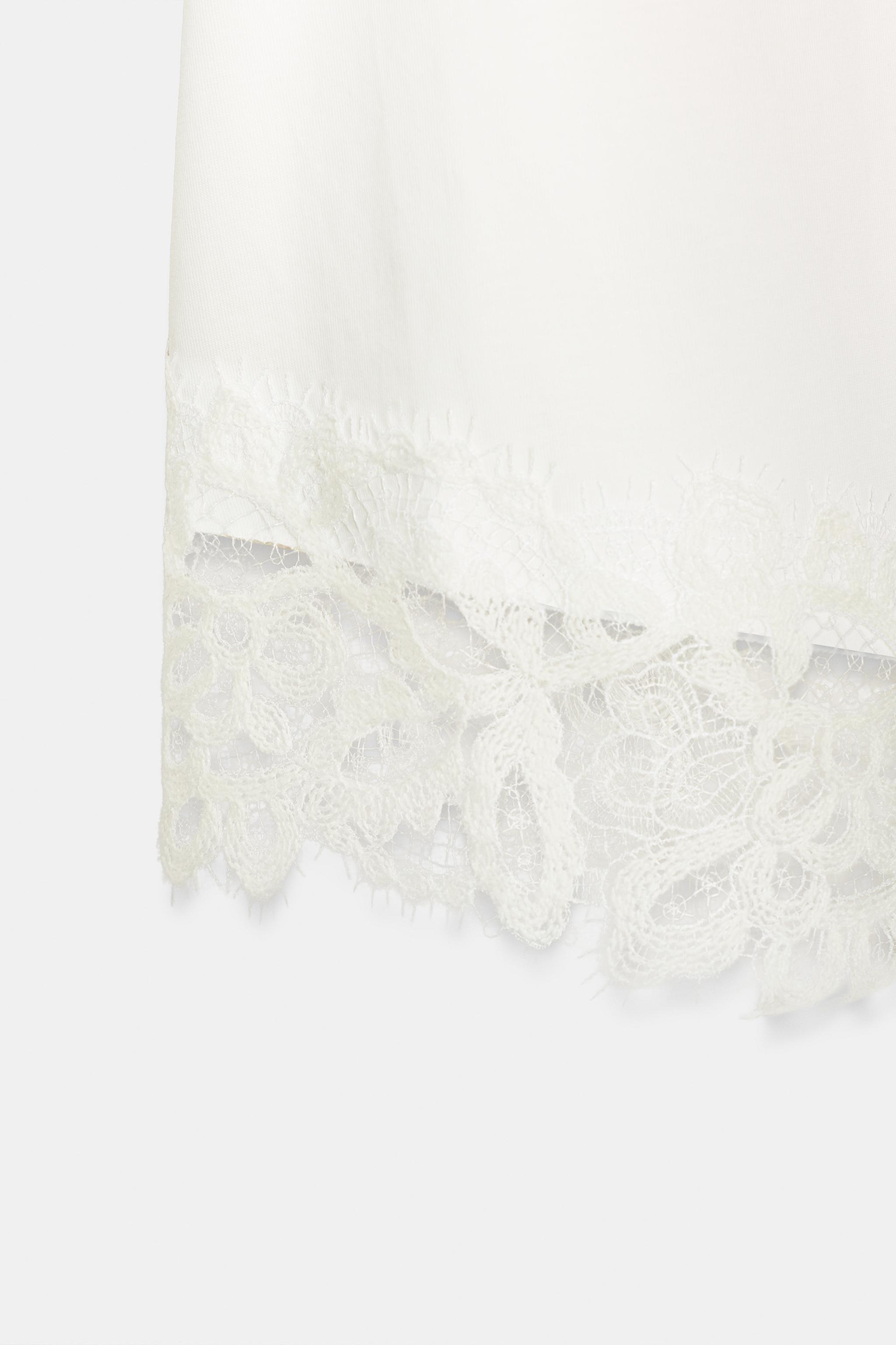 T-SHIRT HEAVY COTTON DENTELLE